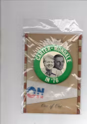 2020 PIECES OF THE PAST - Jimmy Carter 1977-81 Presidential Campaign Items 1/1