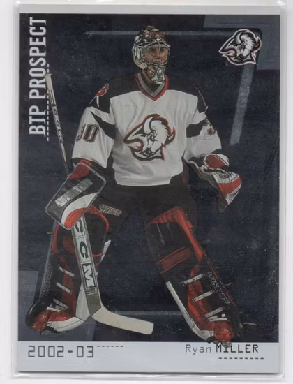 2002-03 Between the Pipes Silver #105 Ryan Miller (100-OO12-NHLSABRES)