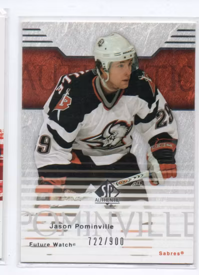 2003-04 SP Authentic #164 Jason Pominville RC (50-OO12-NHLSABRES)