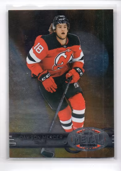 2021-22 Metal Universe '97-98 Retro Rookies #R36 Dawson Mercer (25-OO12-NHLDEVILS)