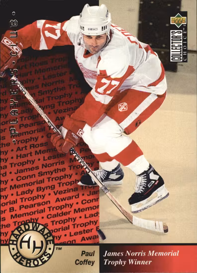 1995-96 Collector's Choice Player's Club #390 Paul Coffey HH (12-PP15-NHLREDWINGS)