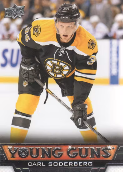 2013-14 Upper Deck #201 Carl Soderberg YG RC (40-QQ3-NHLBRUINS)