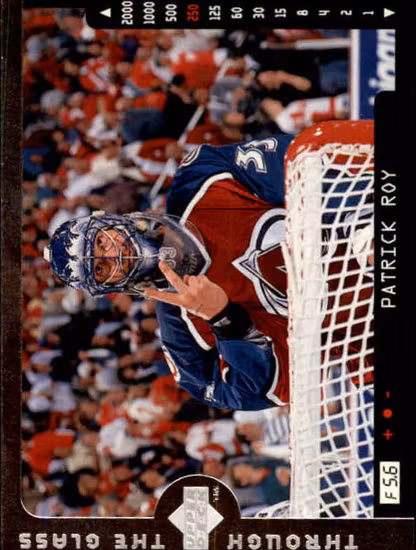 1996-97 Upper Deck #199 Patrick Roy TTG (10-QQ4-NHLAVALANCHE)