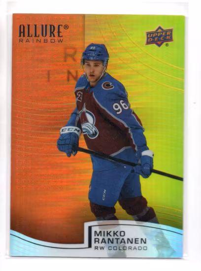 2021-22 Upper Deck Allure Rainbow Orange Yellow #R77 Mikko Rantanen (40-QQ2-NHLAVALANCHE)