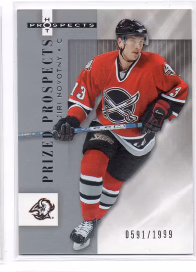 2005-06 Hot Prospects #109 Jiri Novotny RC (25-PP15-NHLSABRES)