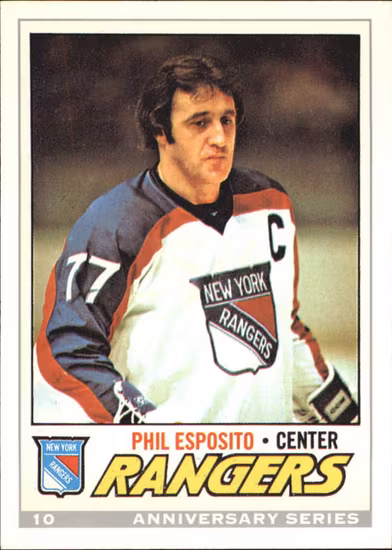 1992-93 O-Pee-Chee 25th Anniversary #10 Phil Esposito (12-QQ8-NHLRANGERS)