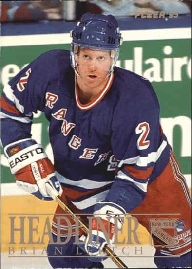 1994-95 Fleer Headliners #5 Brian Leetch (15-QQ8-NHLRANGERS)