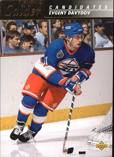 1992-93 Upper Deck Calder Candidates #CC19 Evgeny Davydov (10-QQ15-NHLJETS)