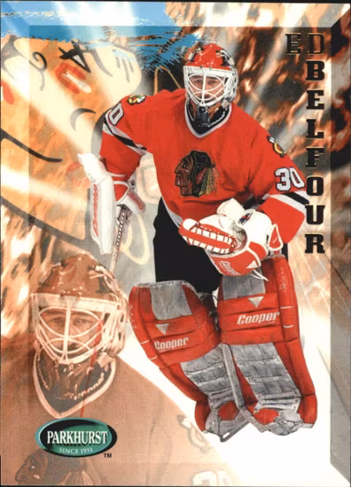 1995-96 Parkhurst International #41 Ed Belfour (5-RR4-NHLBLACKHAWKS)