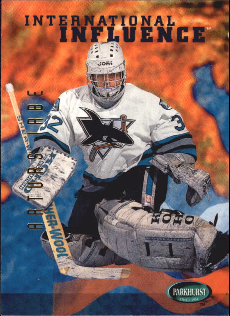 1995-96 Parkhurst International #251 Arturs Irbe (10-RR4-NHLSHARKS)