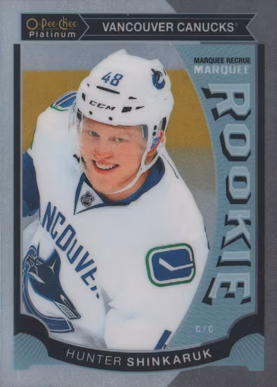 2015-16 O-Pee-Chee Platinum Marquee Rookies #M21 Hunter Shinkaruk (10-RR4-NHLCANUCKS)