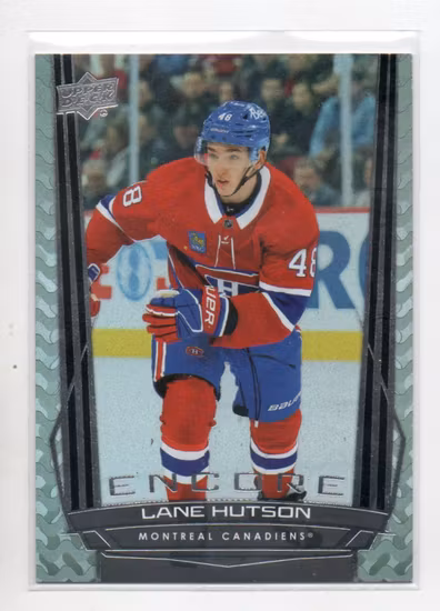 2025-26 Upper Deck Encore #E7 Lane Hutson (20-RR4-NHLCANADIENS)
