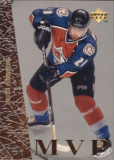 1996-97 Collector's Choice MVP #UD3 Peter Forsberg (15-QQ11-NHLAVALANCHE)