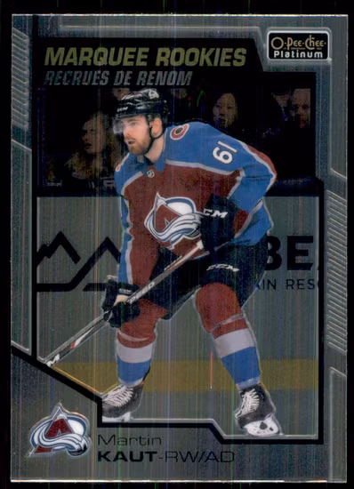 2020-21 O-Pee-Chee Platinum #169 Martin Kaut RC (10-QQ11-NHLAVALANCHE)