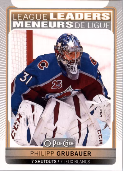 2021-22 O-Pee-Chee #588 Philipp Grubauer (10-QQ11-NHLAVALANCHE)