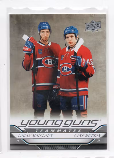 2024-25 Upper Deck #497 Logan Mailloux Lane Hutson YG (40-RR2-NHLCANADIENS)