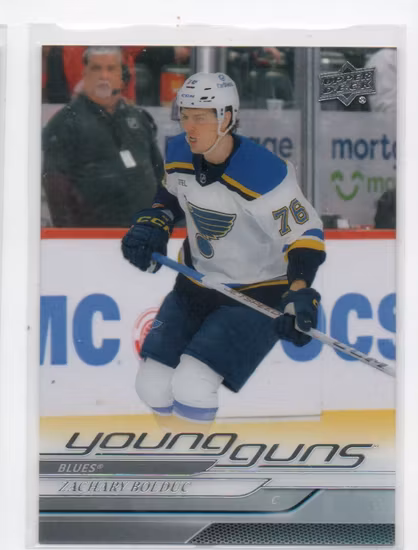 2024-25 Upper Deck Clear Cut Parallel #201 Zachary Bolduc YG (500-RR2-NHLBLUES)
