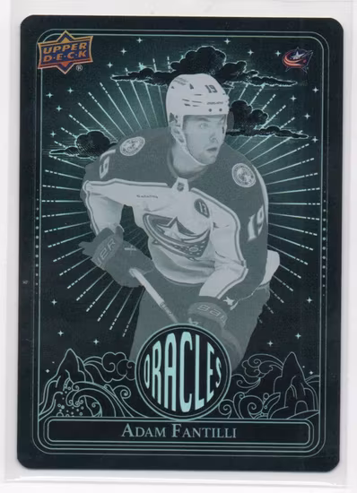 2024-25 Upper Deck Oracles Blue Rare #O32 Adam Fantilli (40-RR2-NHLBLUEJACKETS)