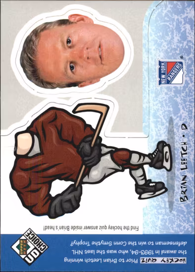 1998-99 UD Choice Mini Bobbing Head #BH29 Brian Leetch (15-QQ8-NHLRANGERS)