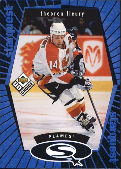 1998-99 UD Choice StarQuest Blue #SQ13 Theo Fleury (10-QQ14-NHLFLAMES)