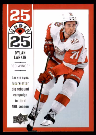 2018-19 Upper Deck 25 Under 25 #U2514 Dylan Larkin (10-QQ14-NHLREDWINGS)