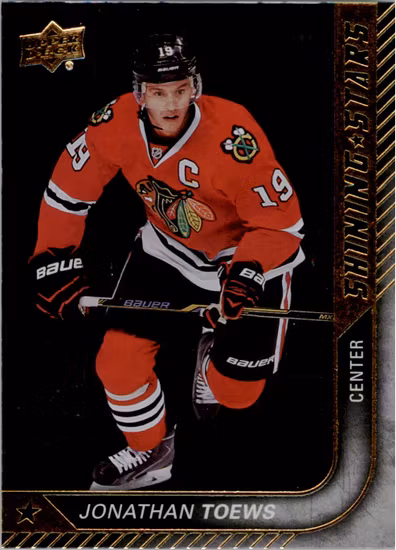 2015-16 Upper Deck Shining Stars #SS23 Jonathan Toews (15-RR8-NHLBLACKHAWKS)