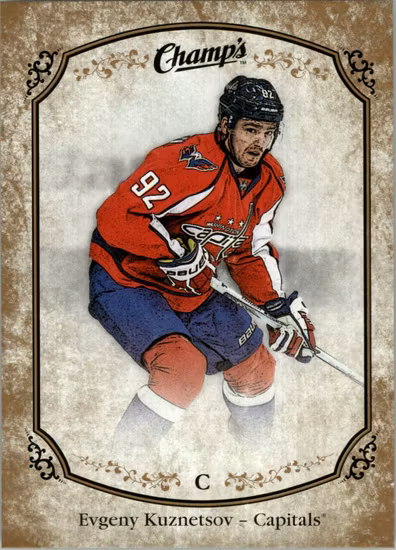 2015-16 Upper Deck Champ's Gold Variant Front #74 Evgeny Kuznetsov (15-RR8-NHLCAPITALS)