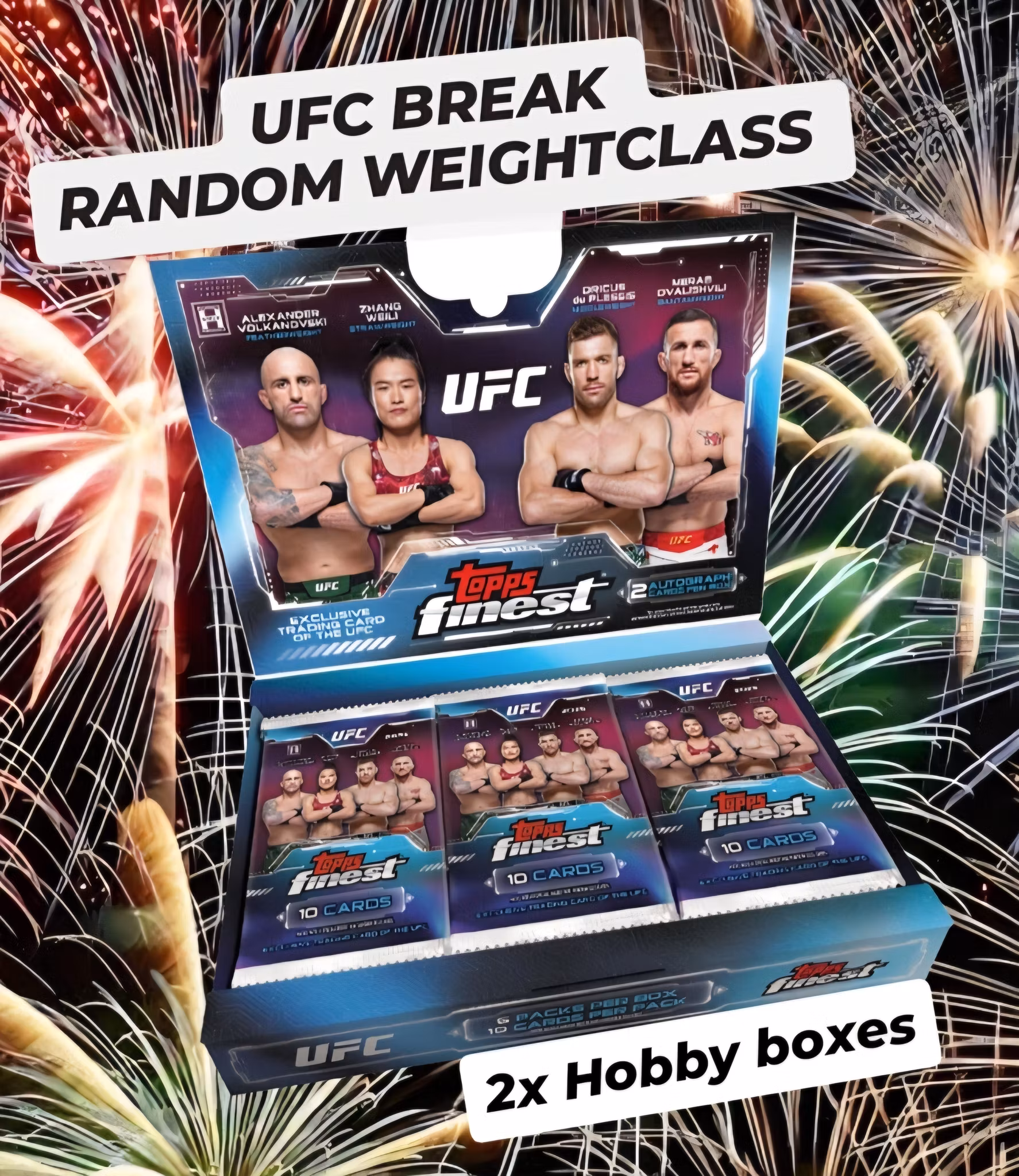 Nyårsraket >> 2x 2025 Topps Finest UFC (Hobby Box) -RANDOM WEIGHTCLASS-