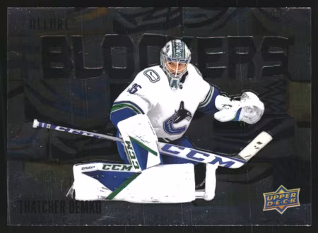 2022-23 Upper Deck Allure Blockers #BL35 Thatcher Demko (15-RR12-NHLCANUCKS)