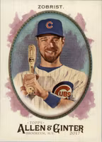 2017 Topps Allen and Ginter Hot Box Foil #197 Ben Zobrist (15-QQ14-MLBCUBS)