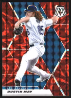 2021 Panini Mosaic Mosaic Reactive Red #35 Dustin May (12-QQ14-MLBDODGERS)
