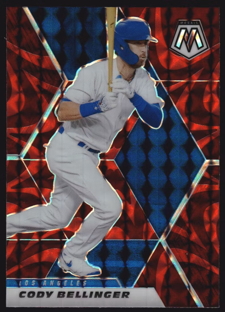 2021 Panini Mosaic Mosaic Reactive Red #59 Cody Bellinger (15-QQ14-MLBDODGERS)