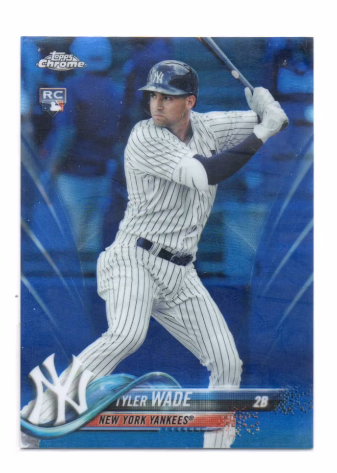 2018 Topps Chrome Blue Refractors #32 Tyler Wade (15-RR7-MLBYANKEES)