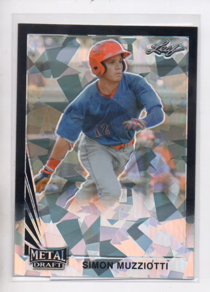 2021 Leaf Draft Autographs Press Proof #BASM2 Simon Muzziotti (50-RR7-MLBOTHERS)