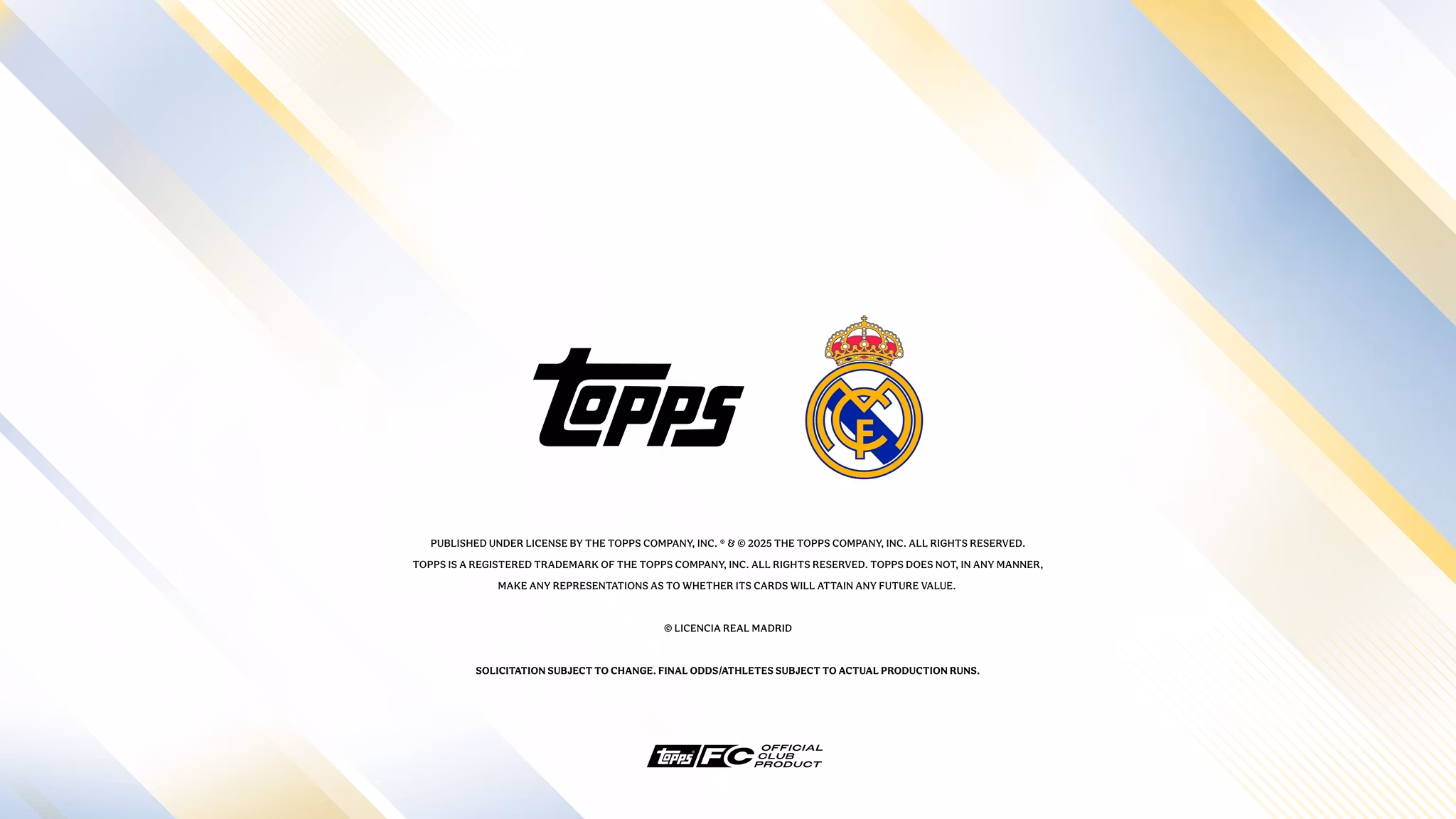 2025-26 Topps Real Madrid Los Blancos (Hobby Box)