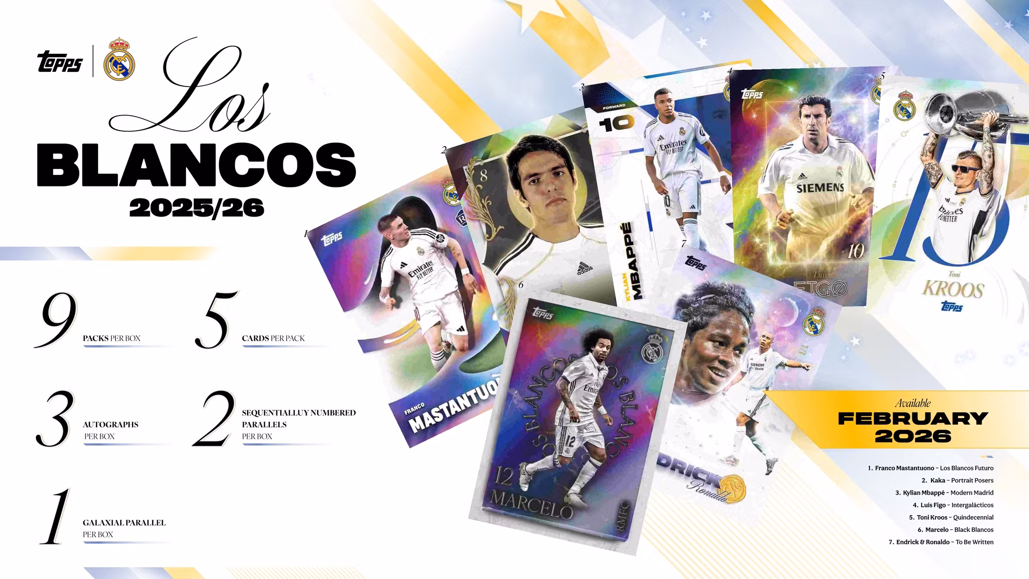 2025-26 Topps Real Madrid Los Blancos (Hobby Box)