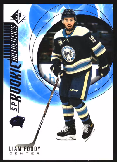 2020-21 SP Blue #105 Liam Foudy (UU1-NHLBLUEJACKETS)