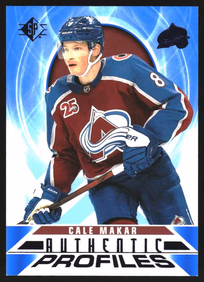 2020-21 SP Authentic Profiles Blue #AP8 Cale Makar (UU1-NHLAVALANCHE)