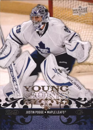 2008-09 Upper Deck #494 Justin Pogge YG RC(UU2-NHLMAPLELEAFS)
