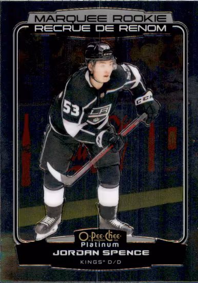 2022-23 O-Pee-Chee Platinum #234 Jordan Spence RC (UU2-NHLKINGS)