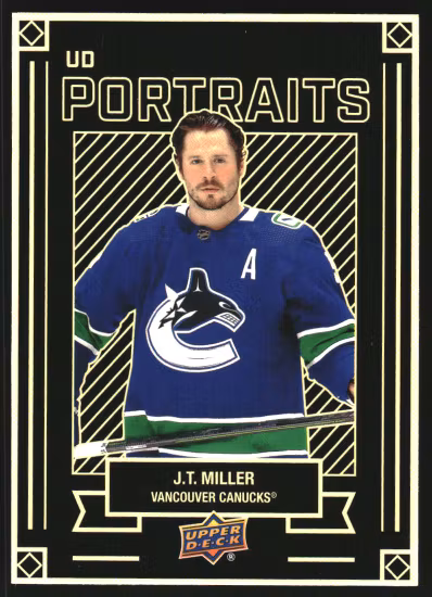 2022-23 Upper Deck UD Portraits #P18 J.T. Miller (UU3-NHLCANUCKS)