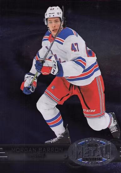 2021-22 SkyBox Metal Universe #R-2 Morgan Barron 1997-98 Retro Rookies (UU3-NHLRANGERS)