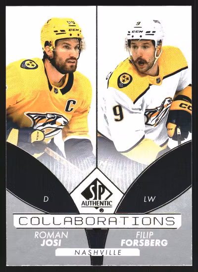 2022-23 SP Authentic Collaborations #C20 Roman Josi/Filip Forsberg (UU3-NHLPREDATORS)