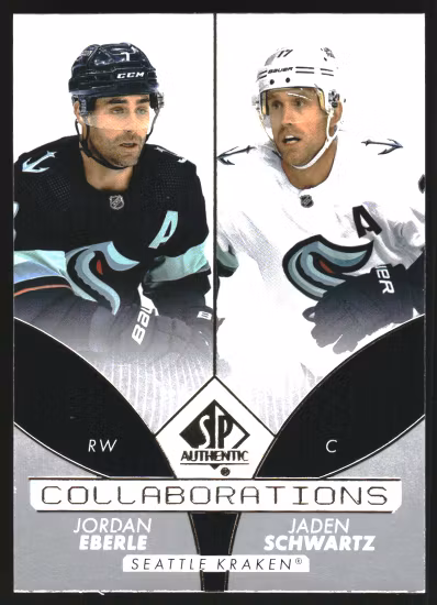 2022-23 SP Authentic Collaborations #C25 Jordan Eberle/Jaden Schwartz (UU3-NHLKRAKEN)