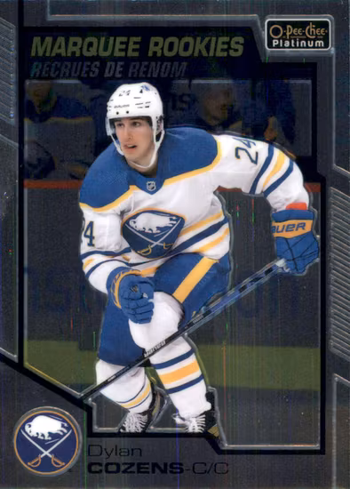 2020-21 O-Pee-Chee Platinum #197 Dylan Cozens RC (UU4-NHLSABRES)