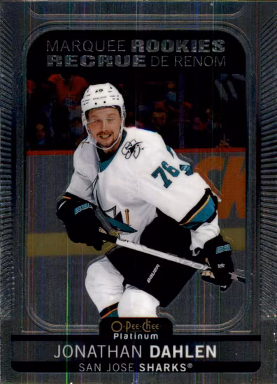 2021-22 O-Pee-Chee Platinum #268 Jonathan Dahlen RC (UU4-NHLSHARKS)