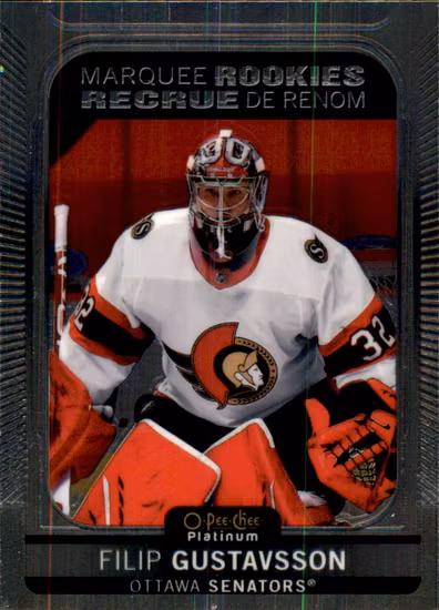 2021-22 O-Pee-Chee Platinum #229 Filip Gustavsson RC (UU5-NHLSENATORS)