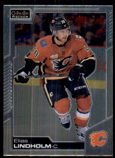 2020-21 O-Pee-Chee Platinum #89 Elias Lindholm (UU5-NHLFLAMES)