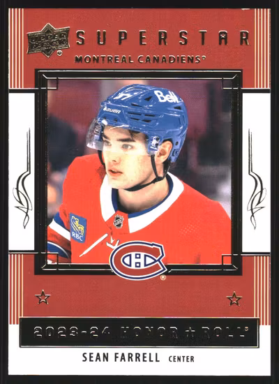 2023-24 Upper Deck Honor Roll #HR51 Sean Farrell (UU5-NHLCANADIENS)