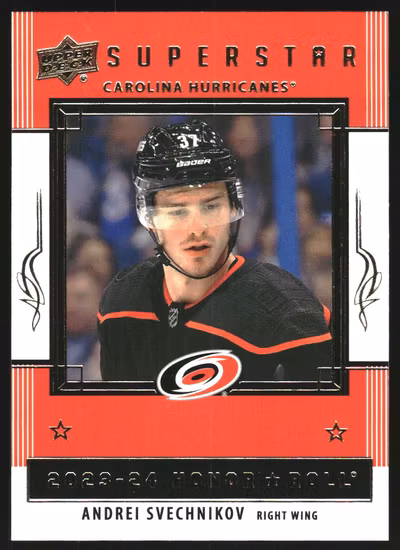 2023-24 Upper Deck Honor Roll #HR29 Andrei Svechnikov (UU6-NHLHURRICANES)